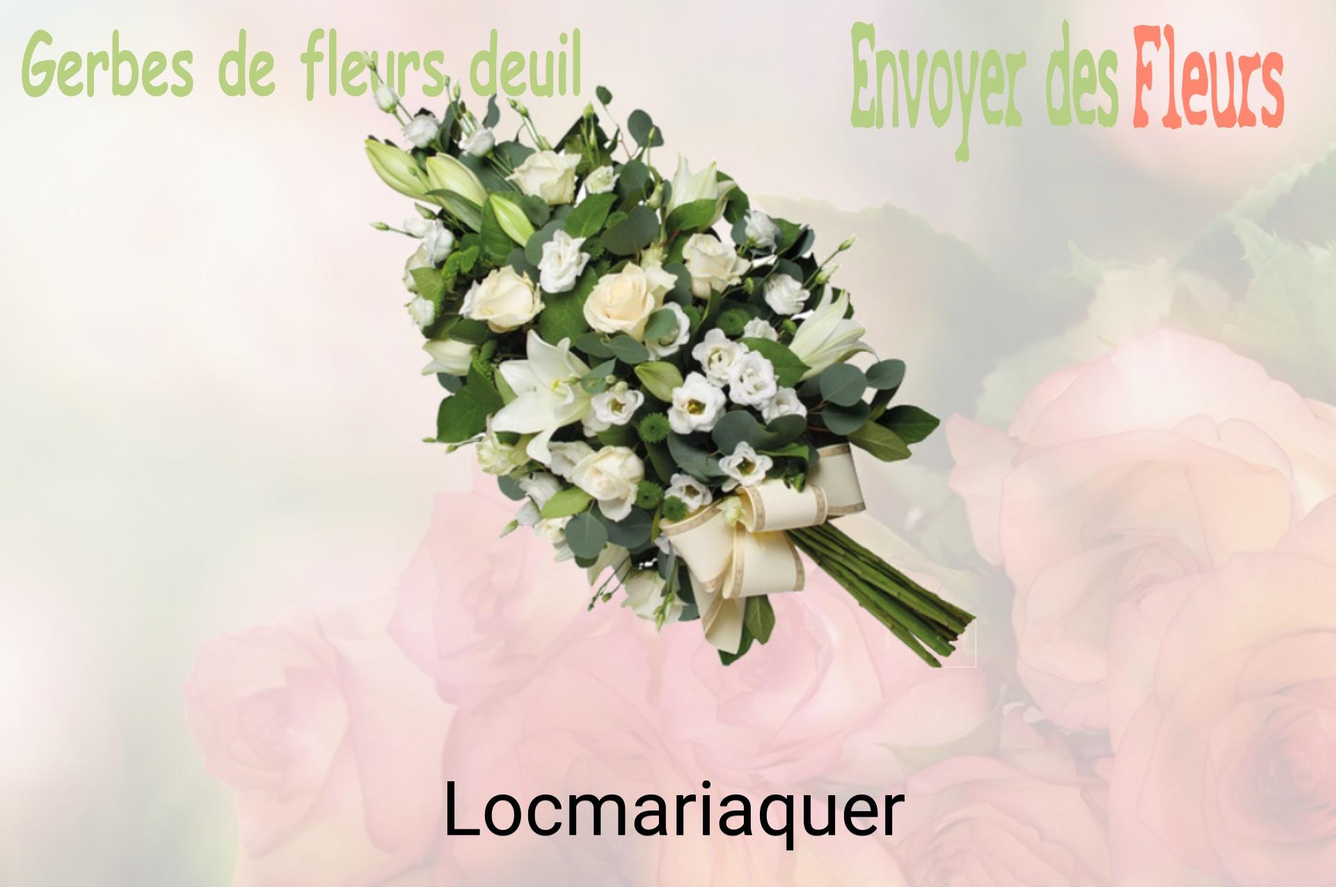 Gerbe de fleurs de deuil livrée à Locmariaquer